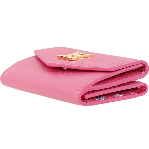 Louis Vuitton Portefeuille Lock Accessory Calf Leather Pink Mini Wallet Handbag - Picture 3 of 6